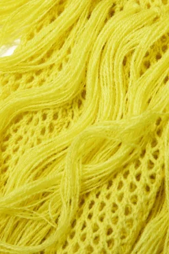 Solid Knit Fringe Cut Out Midi Dress