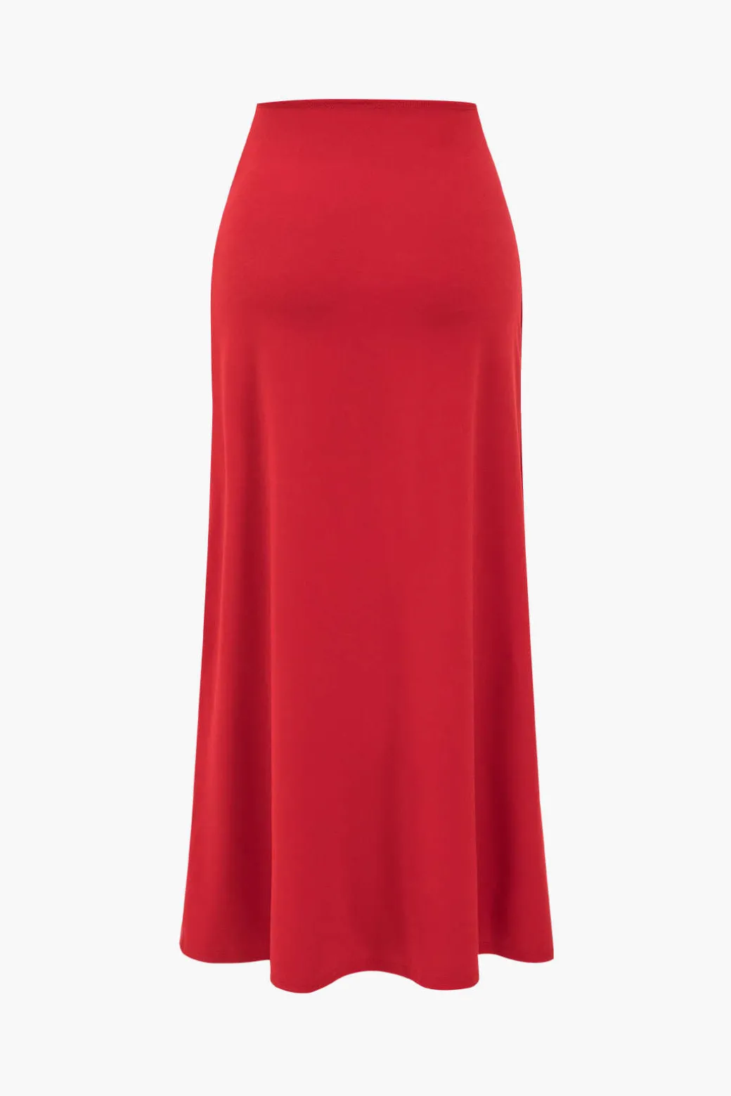 Solid Long Sleeve Top And Maxi Skirt Set