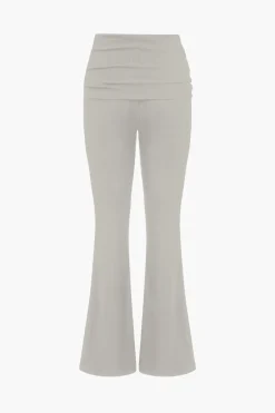 Solid Off Shoulder Top And Trouser Set