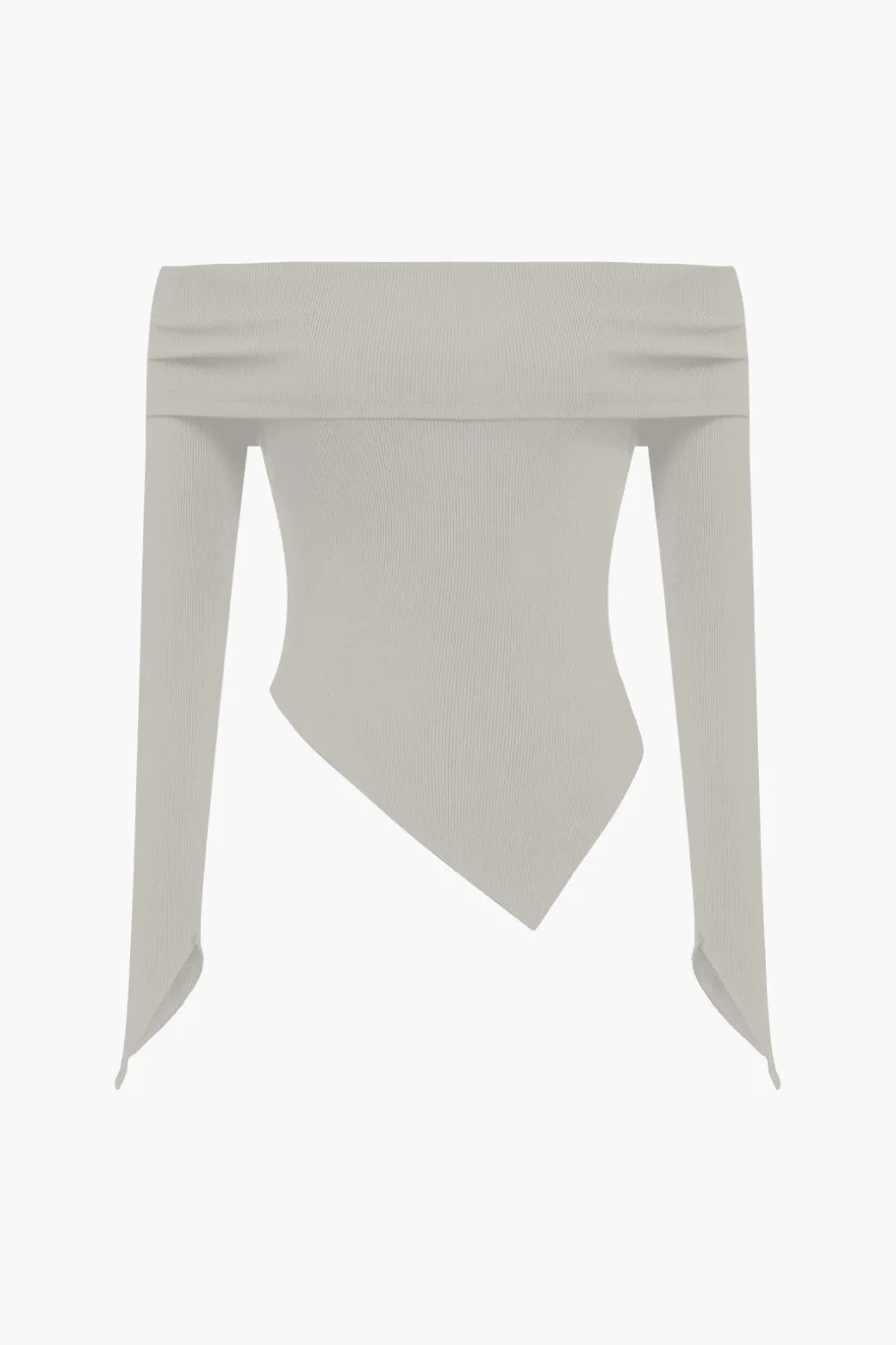 Solid Off Shoulder Top And Trouser Set