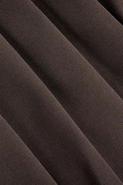 Solid Pleated Mini Dress
