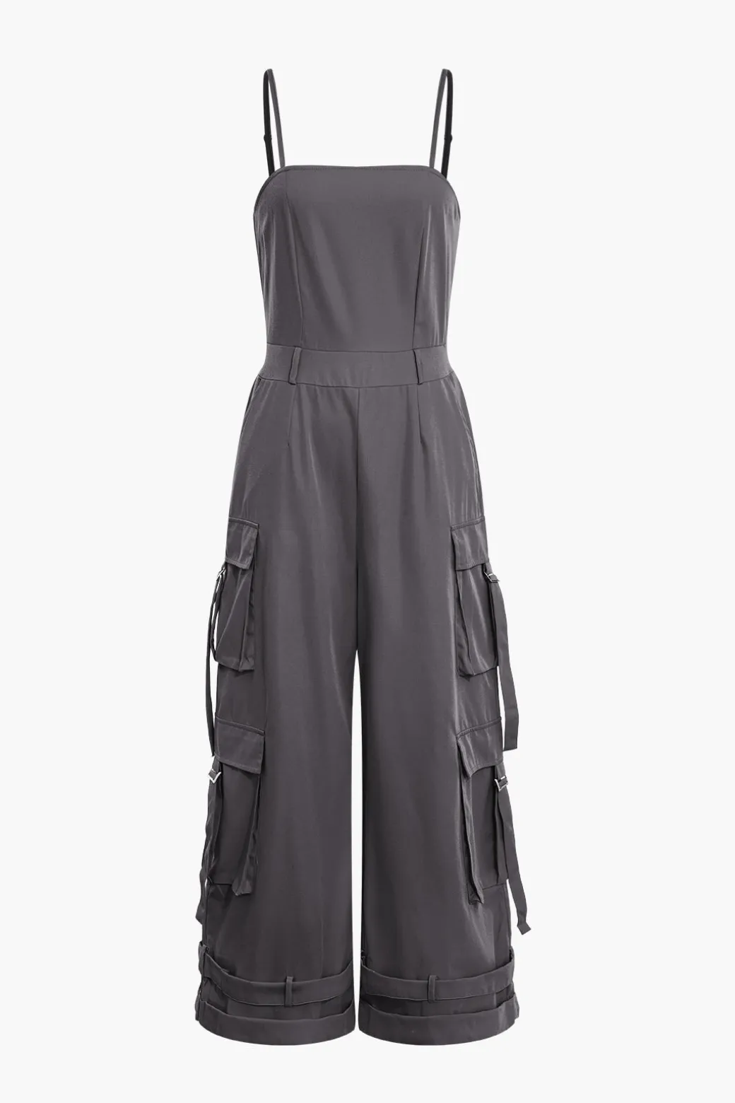 Solid Pocket Slip Jumpsuit