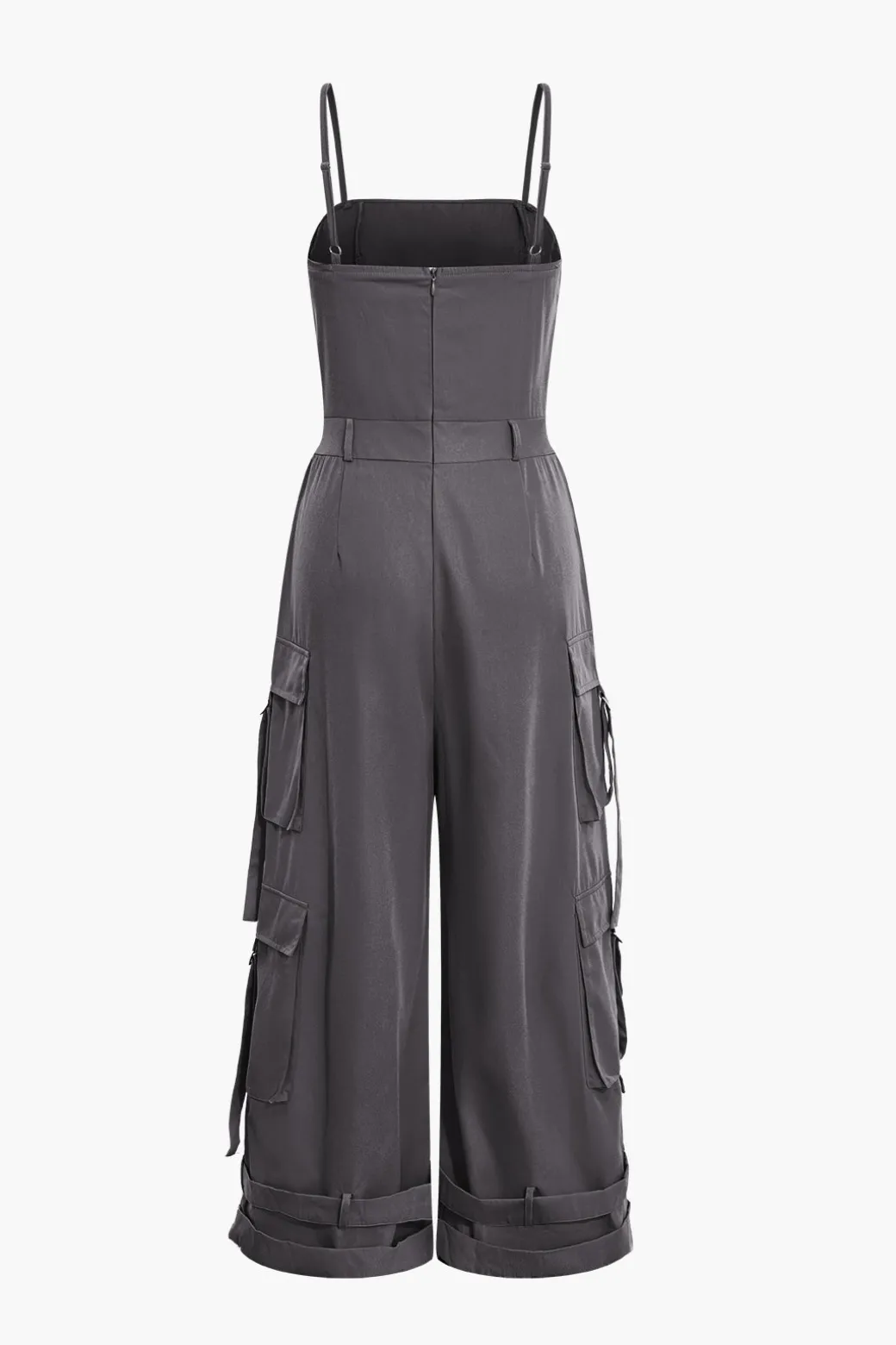 Solid Pocket Slip Jumpsuit