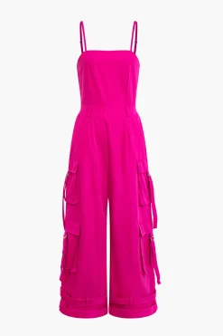 Solid Pocket Slip Jumpsuit