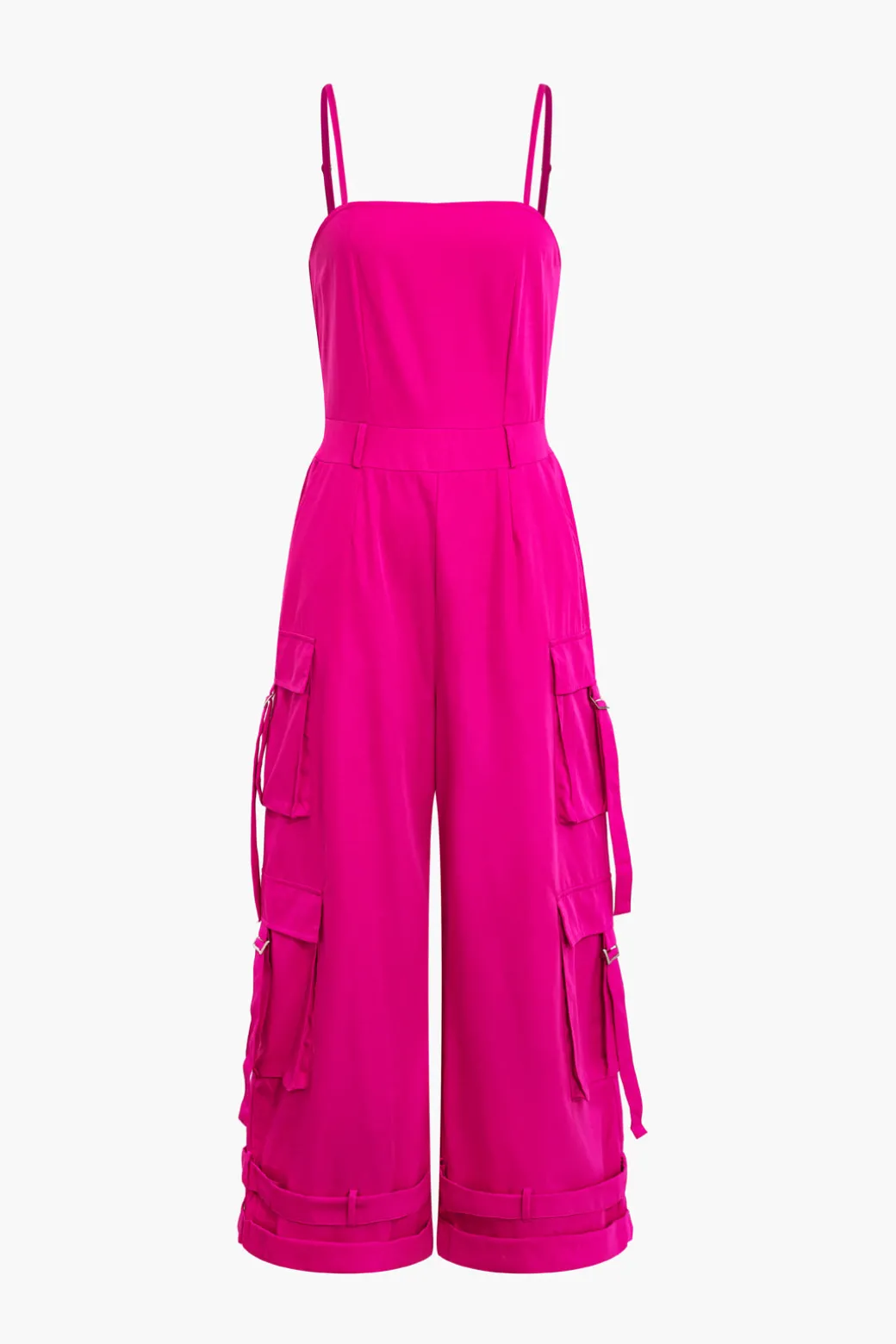 Solid Pocket Slip Jumpsuit