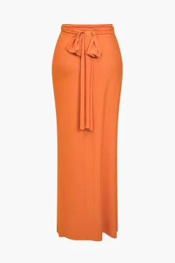 Solid Reversible Asymmetrical Tie-Up Maxi Dress