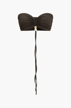 Solid Ruched Drawstring Tie-Up Skirt Set