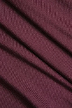 Solid Ruched Long-Sleeve Maxi Dress