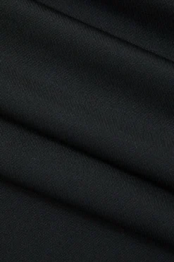 Solid Ruffle Hem Ruched Tube Maxi Dress