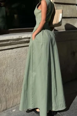Solid Slipper Maxi Dress
