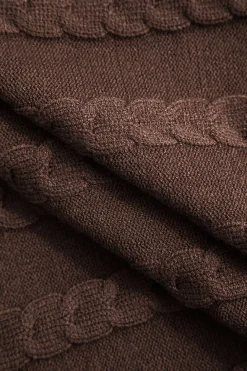 Solid Sweater Cable Knit Bodycon Mini Dress