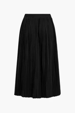 Solid Tank Top And Pleated Skirt Set