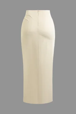 Solid Twist Knot Irregular Skirt