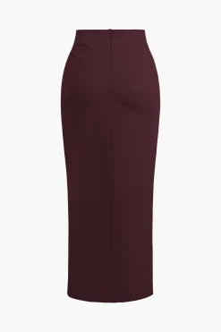 Solid Twist Knot Irregular Skirt