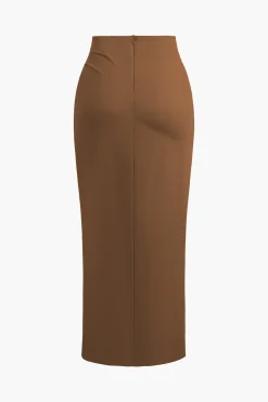 Solid Twist Knot Irregular Skirt