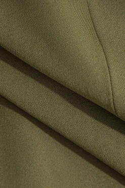Solid V-neck Button Jacket