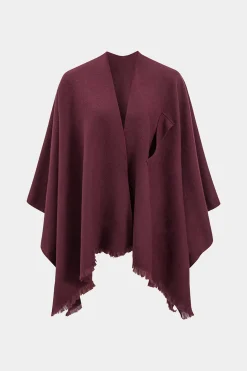Solid V-neck Split Coat