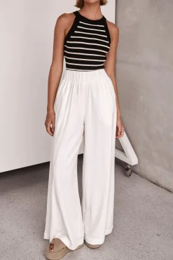 Solid Wide Leg Trousers