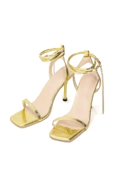Square Toe Chain High Heels
