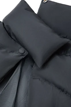 Stand Collar Cut Out Puffer Jacket