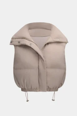 Stand Collar Zipper Sleeveless Vest