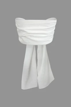 Strapless Bow Top and Ruffle Mini Skirt Set