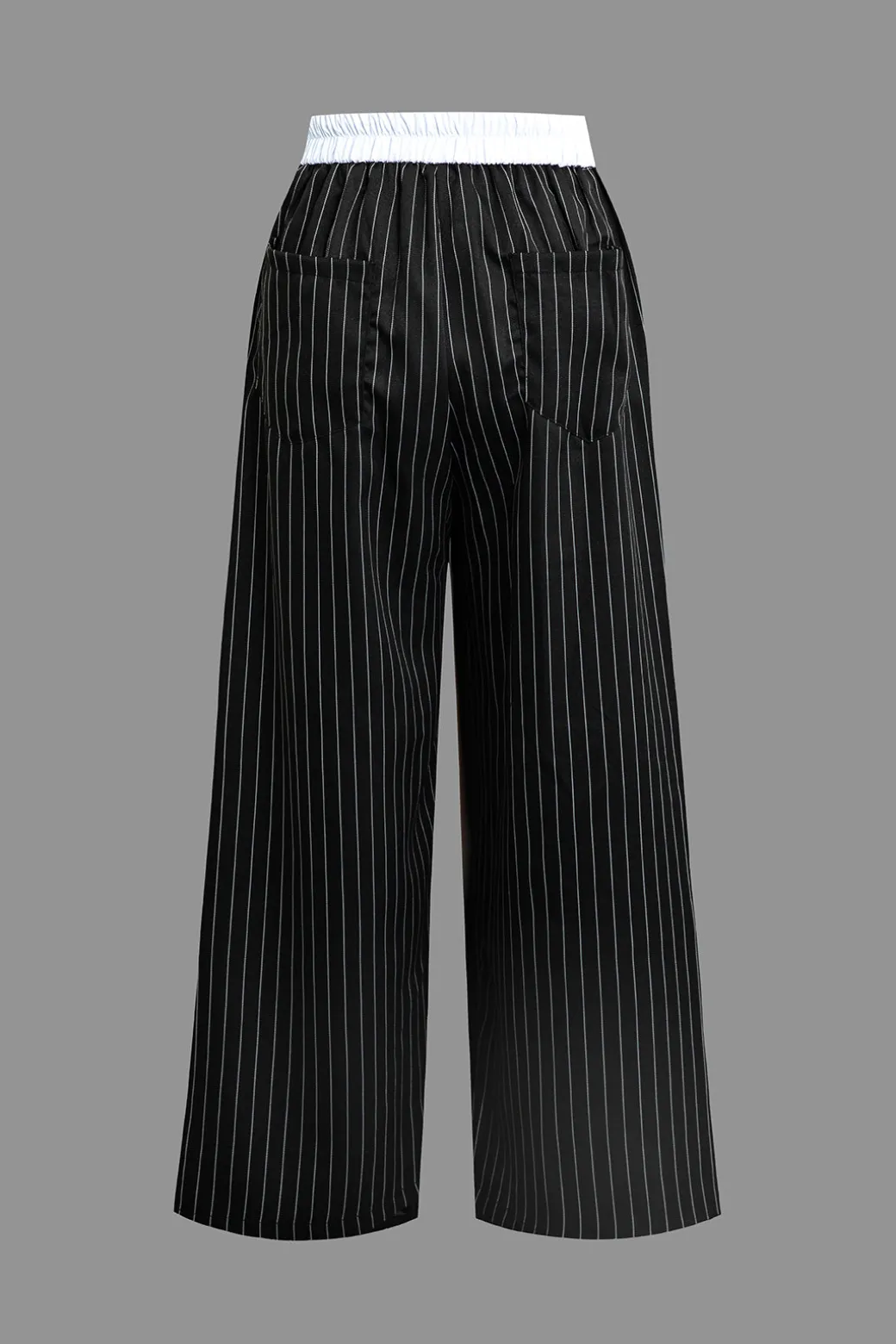 Stripe Print Low Waist Trousers