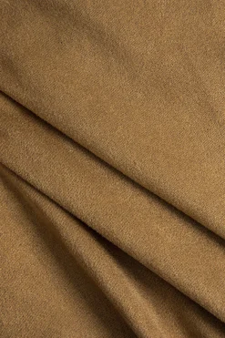Suede Double-Breasted Coat