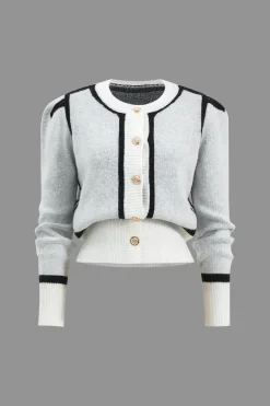 Sweater Button Detail Cardigan