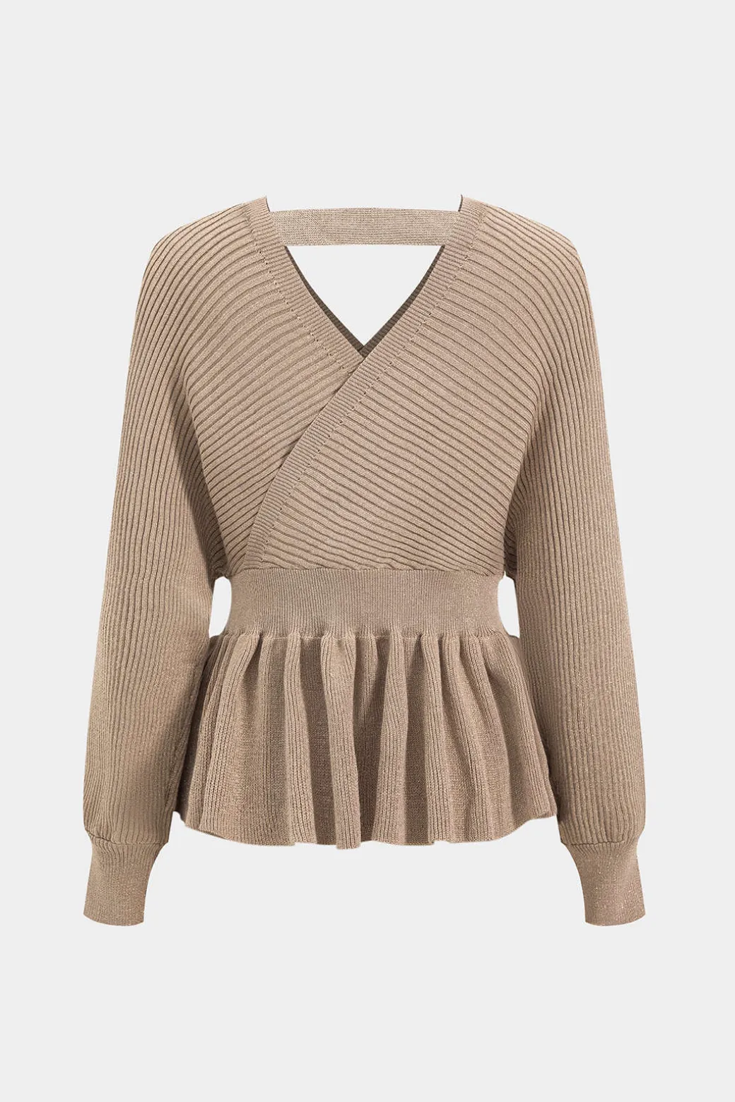 Sweater Knit Ruffle Top And Skirt Set