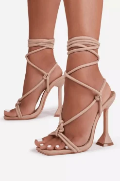 Tie Ankle High Heeled Sandals