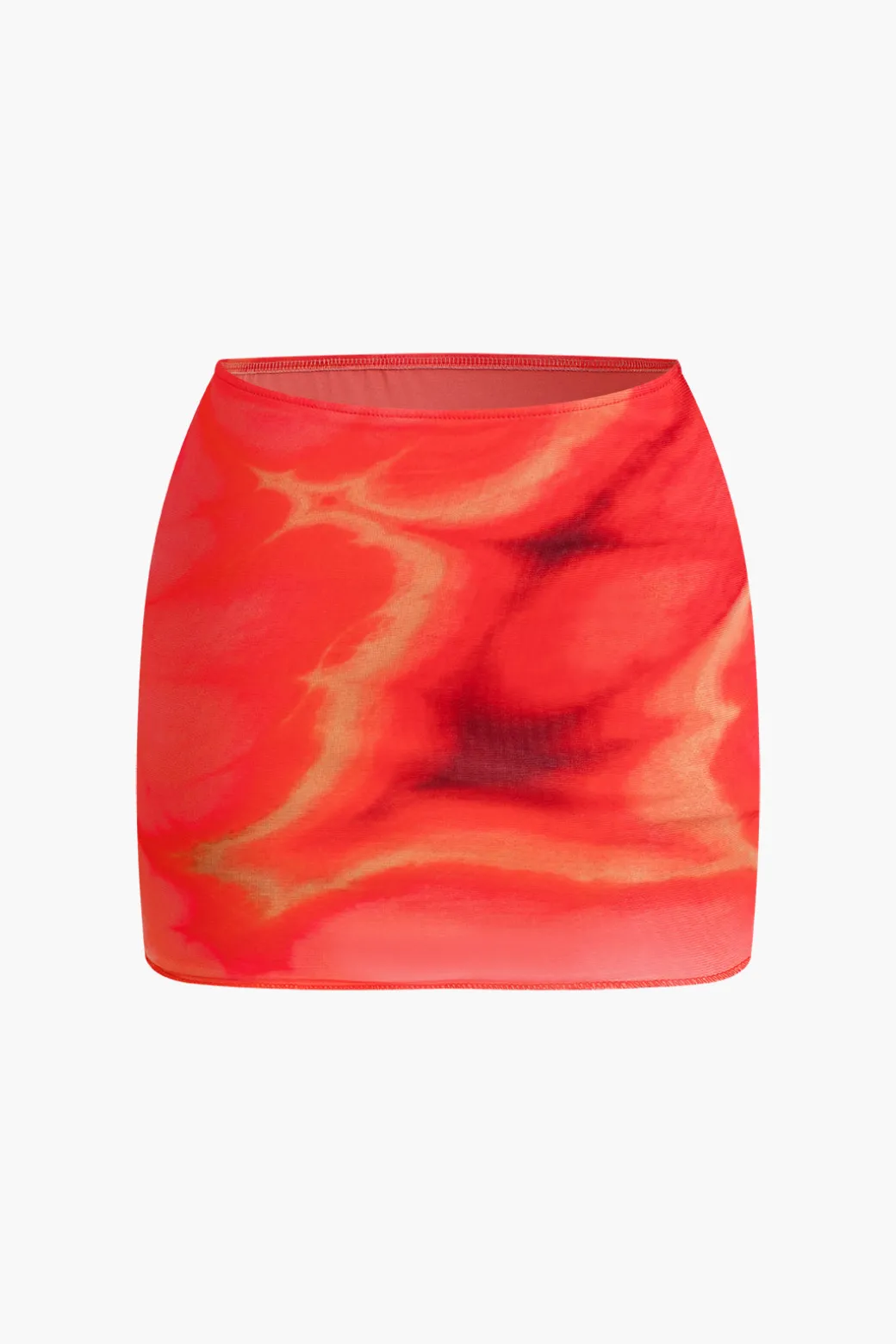 Tie Dye Asymmetrical Tube Top And Mini Skirt Set