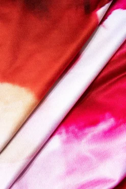 Tie Dye Halter Cowl Neck Backless Mini Dress