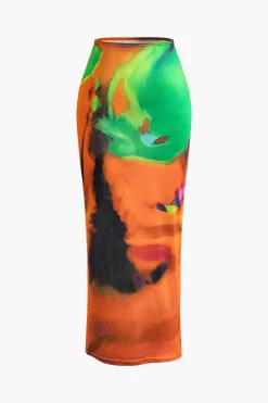 Tie Dye Maxi Skirt