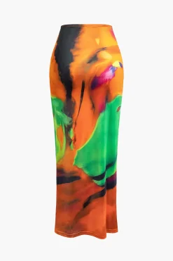 Tie Dye Maxi Skirt