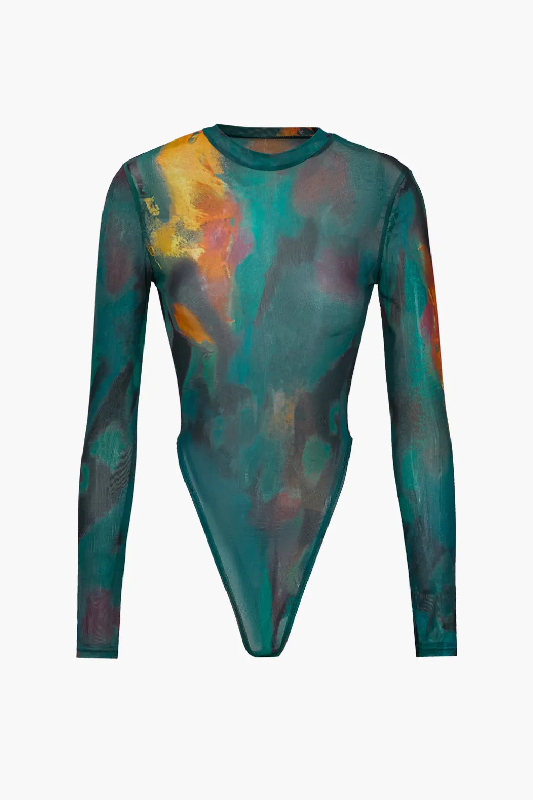 Tie Dye Print Long Sleeve Bodysuit