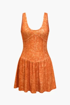 Tie Dye Print Tank Mini Dress