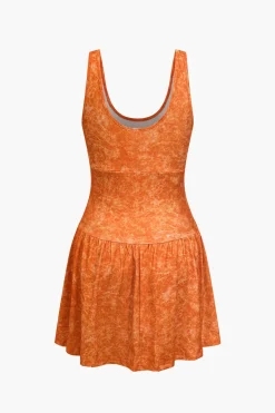 Tie Dye Print Tank Mini Dress