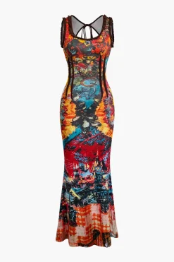 Tie Dye Tank Maxi Dress