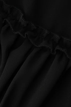 Tie Front Sheer Ruffle Cami Top