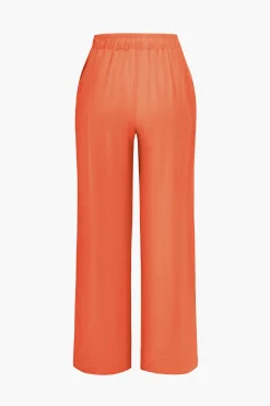 Tie Front Shirt And Wide Leg Pants Set