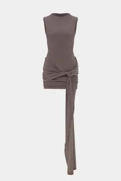 Tie Front Sleeveless Mini Dress