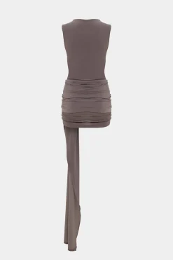Tie Front Sleeveless Mini Dress