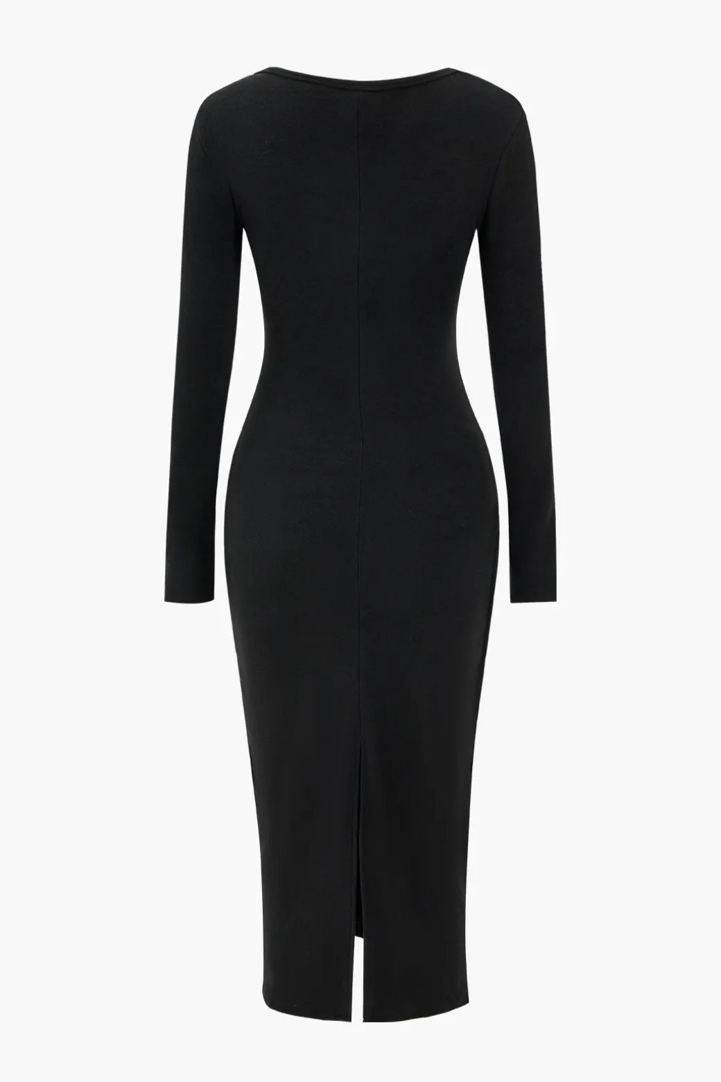 Tie Long Sleeve Midi Dress