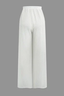 Tie Waist V-Neck Pants Set