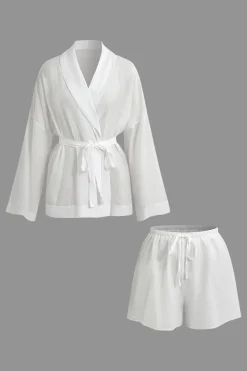 Tie Wrap Top and Shorts Set