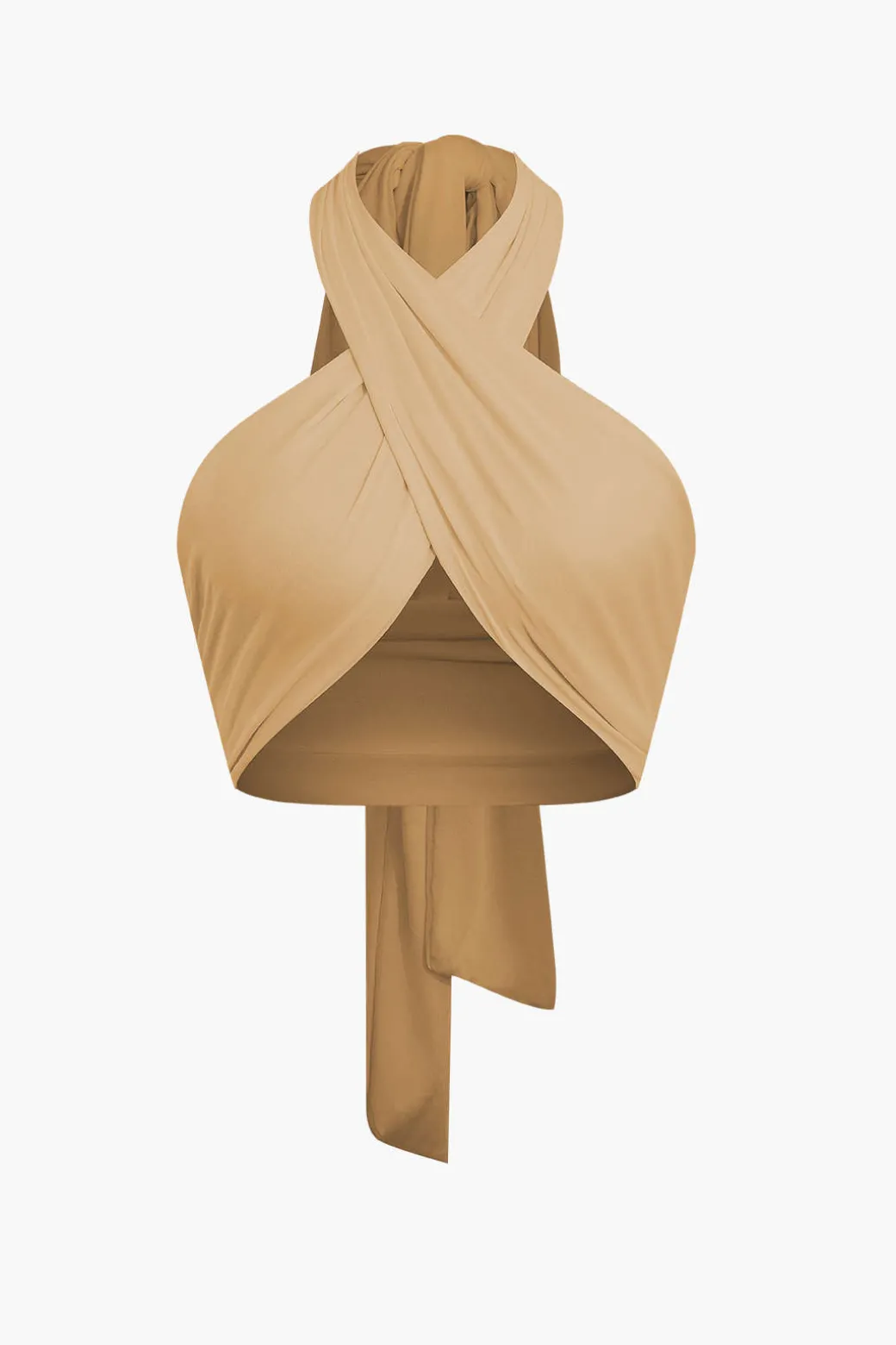 Tie-Back Cross Halter Tank Top