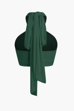Tie-Back Cross Halter Tank Top