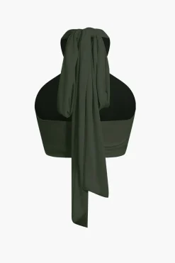 Tie-Back Cross Halter Tank Top