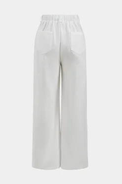 Tie-Up Wide Leg Trousers